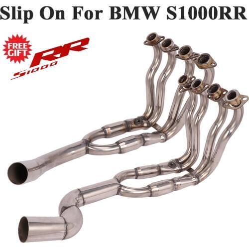 Slip On For BMW S1000RR S1000R 2010 - 2016 Motorcycle Exhaust Escape Modified Stainless Steel Front Link Pipe Without Muffler