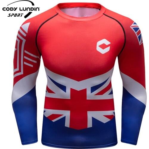 Sublimation Printed Shits Cody Lundin Running Muay Thai Rashguard Fitness Boxing Shirts For Men