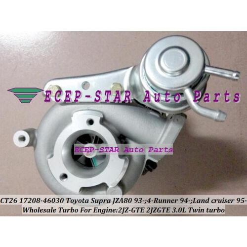 Only one Twin Turbo CT20 17208-46030 Turbocharger For TOYOTA Supra JZA80 1993- 4-RUNNER 94- Land cruiser 95- 2JZ-GTE 2JZGTE 3.0L