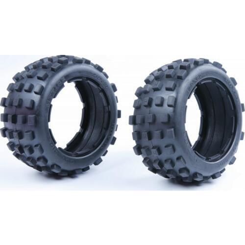 Rear Knobby Wheel Tyre Skin Kit for 1/5 Hpi ROFUN ROVAN KM Baja 5b Rc Car Parts