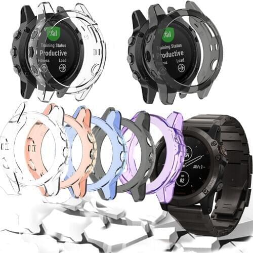 For Garmin Fenix5S 5 5X TPU silicone frame protection case ultra-thin case transparent Fenix 5S 5 5X accessory protective sleeve