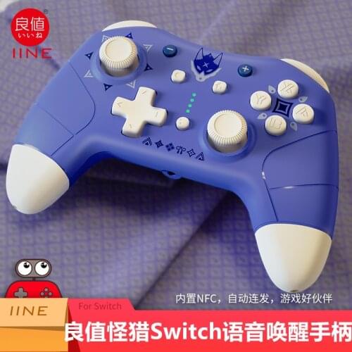 2021 IINE Controller for Nintendo Switch Wake-Up&Voice Pro Controller With Headphone Spot Support NFC & Steam Auto-Fire Funtion