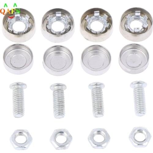 4Pcs/Set Chrome Anti-theft Screws Car License Alloy Plate Bolts Frame Screwscar Universal car accessaries frame tools