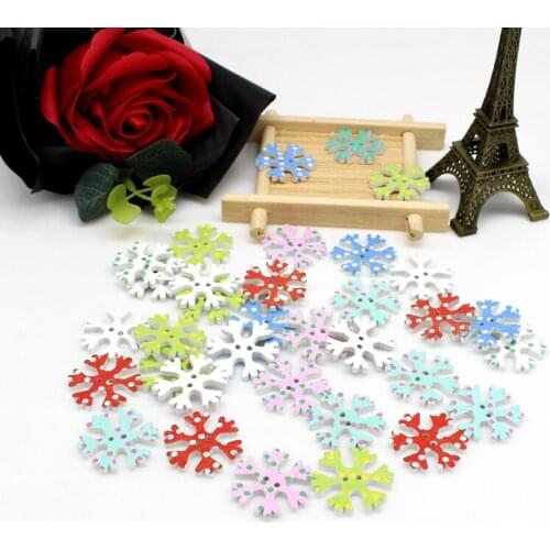 50pcs/lot snowflake Wood Chips Kids Handcrafts Scrapbooking Decor DIY Craft Embellishment Making Craft Supplies