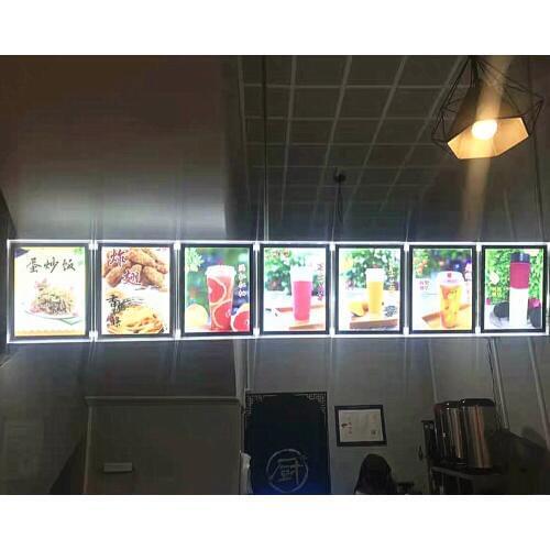 A3 Acrylic LED menu boards,slim light box,menu display light box for restaurant (10pcs/lot)