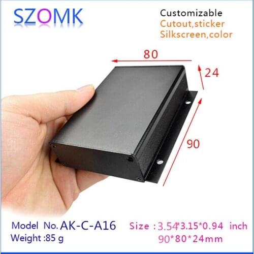 Aluminum electronics enclosures for pcb (4 pcs) 24*80*90mm aluminum outlet enclosure, powder coated electrical boxes