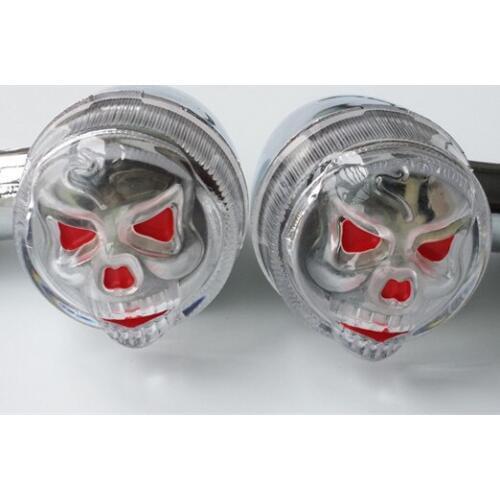 Freeshipping 3D RED EYE SKULL BULLET TURN SIGNALS for HARLEY SHADOW V-STAR VULCAN BOULEVARD Old School Clubman Cruiser CUSTOM
