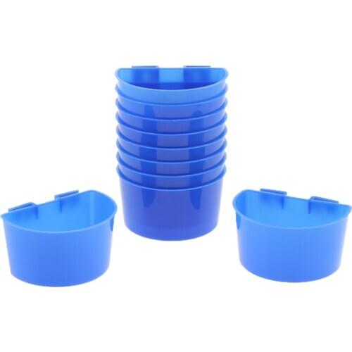 10 Pcs Water Bowl Bird Feeder Cup Pigeon Feeding Trays for Poultry Quail Chicken Pigeon Parrot Food Bowl PlasticS/L