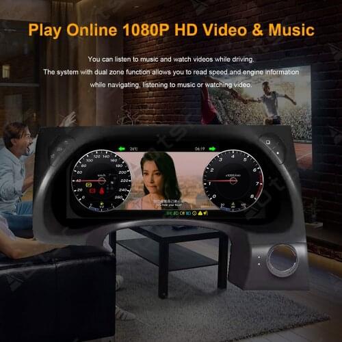 Android Digital Cluster Virtual Cockpit For Nissan Patrol Y62 Speed Meter Dash LCD Screen Multimedia Car GPS Navigation Modify