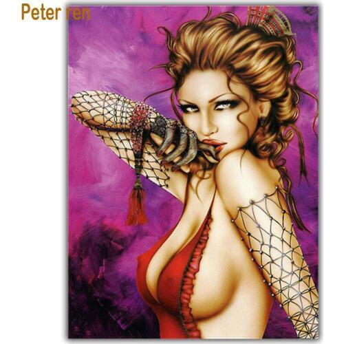 Diy Diamond painting cross stitch Full round\square diamond mosaic Arts and Crafts diamond embroidery "European girl pictures"