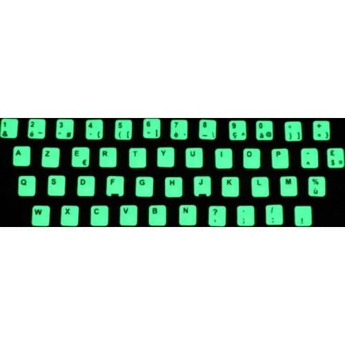 Fluorescent Keyboard Cover Stickers Protective Film Spanish/English/Russian/Arabic/French Language Letter For Laptop PC Notebook