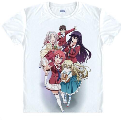 Inou Battle wa Nichijou-kei no Naka de T-Shirts Multi-style Short Sleeve Shirts Supernatural Battles Chifuyu Cosplay Shirt