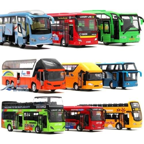Toy Car Bus Toy Children Interactive Toy Children High Grade Alloy Double Deck Bus Toy Car Simulation Traffic Education Toy Gift