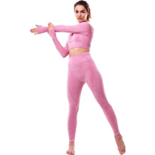 Yoga Sets Women Gym Sports Set Elastic Sports Hight Waist Leggings Sportswear Workout Sets Women Yoga Sets Women Gym Sports Set