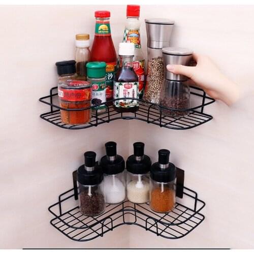 Kitchen Accessories Punch-Free Triangle Shelf Cocina Toilet Bathroom Faucet Kitchen Storage Rack Storage Basket Wall Hanging