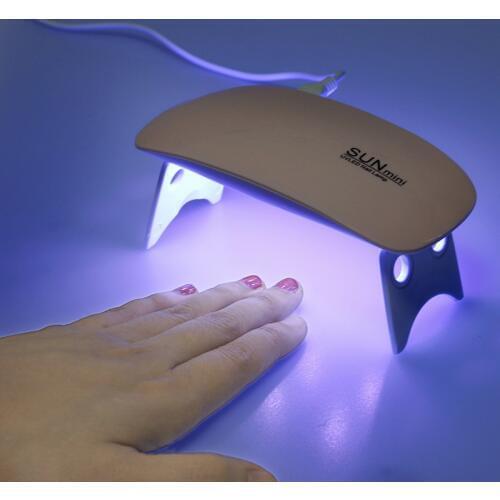 Lamp Nail Dryer USB Charge 6W Gel Nail Dryer 30s 60s Timer LED Light Fast Dry Nails Gel Manicure For Nail Art Lamp