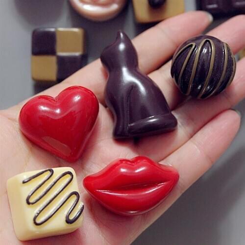 10PCS Fridge Magnet Simulated Chocolate Shape Refrigerator Magnet Fridge Decor