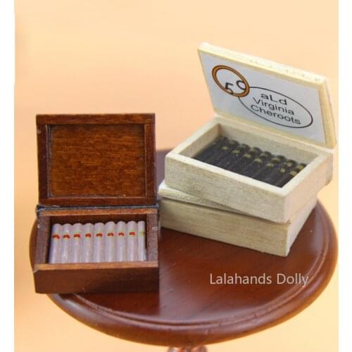 Dollhouse Mini Cigarettes, Cigar Box Mini Food Play Scene Model Dollhouse Accessories