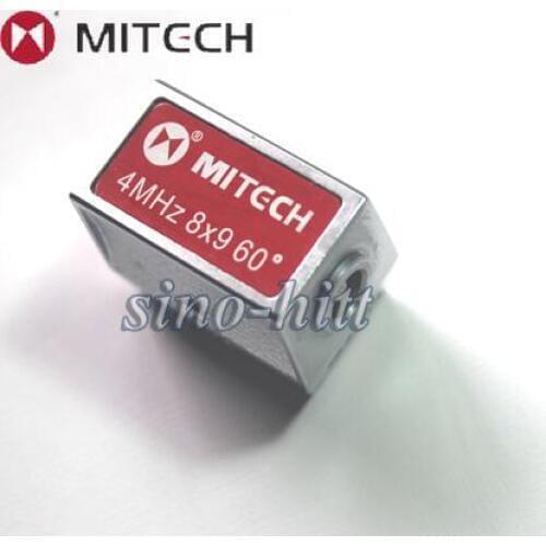 Mitech 6pcs for 45 60 70degree 4MHz 8x9mm Angle Beam Probe Transducer for Ultrasonic Flaw Detector