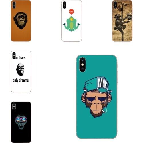Soft TPU Phone Cases Covers For Xiaomi Redmi mi10 lite Pro Note 9 PRO Max 9s Mi9 K30 K20 Pro 5G Funny Monkey Face