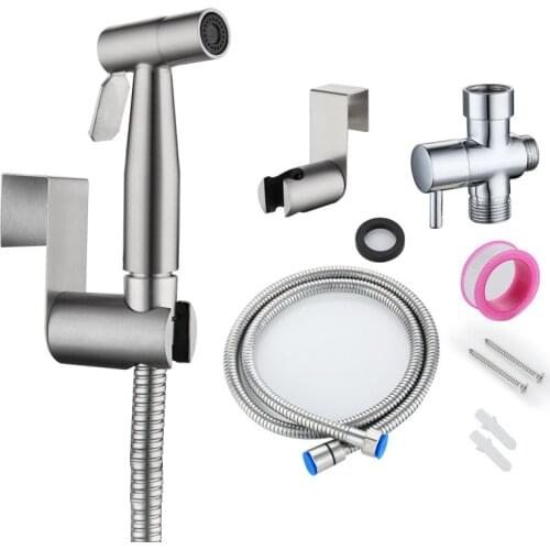 304 Stainless Steel Toilet Hand Bidets Faucet Home Wash Bidet Sprayer Set Accessories Multifunction Kitchen Toilet Cleaning