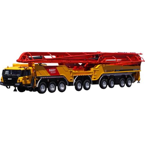 Original factory 1:50 S any 86m High Line Diecast Concrete Pump Truck Model for gift