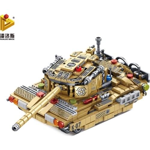 Infantry Vehicle Army Main Battle Tank Model 725 PCS Aircraft 8-in-1 Building Blocks Childrens Toy Stickers Gift Small Bricks