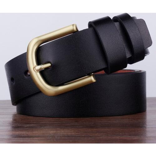 Mens Denim Casual Belt High Quality Leather Belt Classic Vintage Style Alloy Thick Pin Buckle Mens Belt With Fashion Jeans