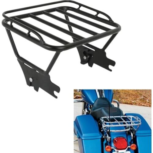 Motorcycle Detachables Two-Up Luggage Rack For Harley Touring Road King Electra Street Glide 1997-2008