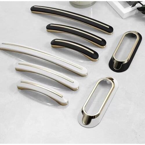 Modern Simplicity Hidden Drawer Knob Kitchen Pull Closet Cabinet Handles Fashion Dressing Table Furniture Door Handles