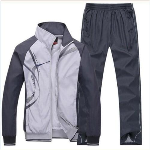 Sportswear Runway Sweatshirt Hoodies Patchwork Style Men Casual Suits Size 5Xl Zipper Exercise Tracksuits Popular