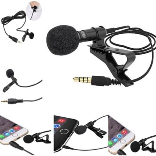 Universal Portable 3.5mm Mini Headset Microphone Lapel Lavalier Clip Microphone for Lecture Teaching Conference Guide Studio Mic