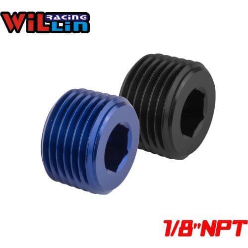 WILLIN - 2pcs/pack 1/8" NPT Pipe Thread NPT Socket Plug NPT Pipe Plug Aluminum Anodized WL932-02