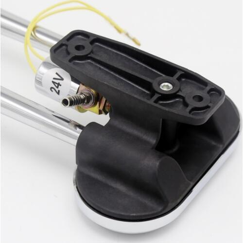 12V/24V 135dB Sliver Double Air Horn Trumpet Loudspeaker Set Train Car Truck