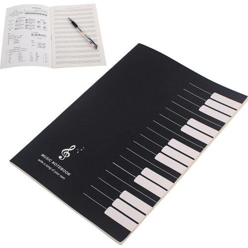 26cm*18.5cm*1cm50 Pages Music Sheet Spiral Notebook Stave Staff Manuscript Paper Exercise Book