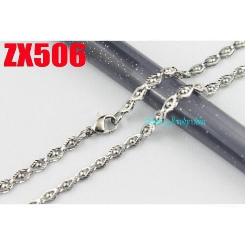 3.5mm twill surface cats eye shape stainless steel necklace fashion chains sweater chain 20pcs ZX506