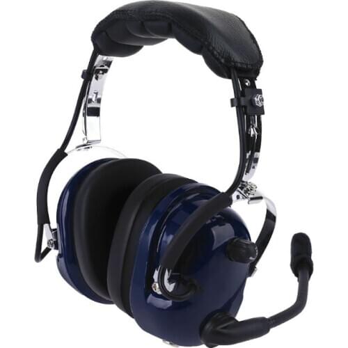 Air RA200 Aviation Pilot Headset with GA Dual Plugs Stereo Mono Switch MP3 Music Input Noise Reduction Includes Headset Bag Gel