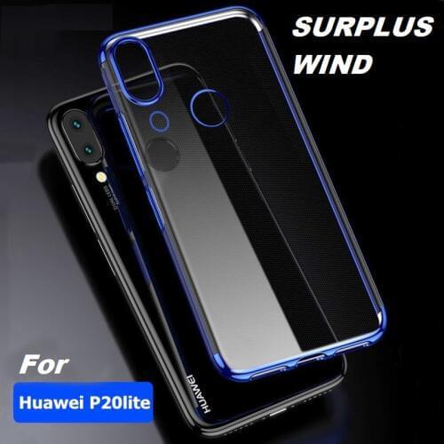 Bumper Phone Case For Huawei P20 Lite Pro Back Cover Transparent Plating TPU Soft Silicone Case Slim For Nova 3e Conque Funda