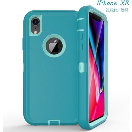 For iPhoneX XR XSMAX 6 7 8 Plus Rotatable Back Clip Screen Protector Belt Clip 360 Degree Shockproof PC Phone Case For iPhone6S
