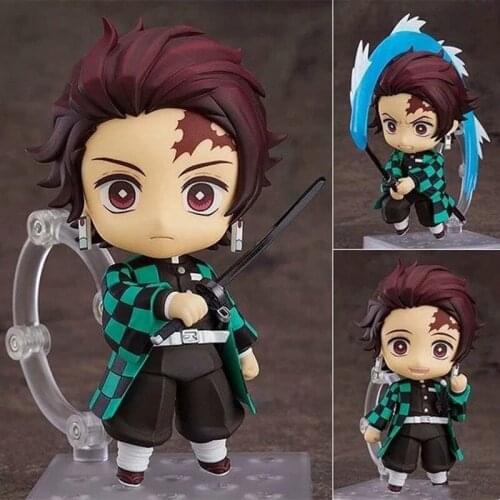 10cm Demon Slayer Anime Figure Kawaii Nezuko Tanjirou Zenitsu Action Figure Toys Q.ver Collectable Model Toys Kids Gift