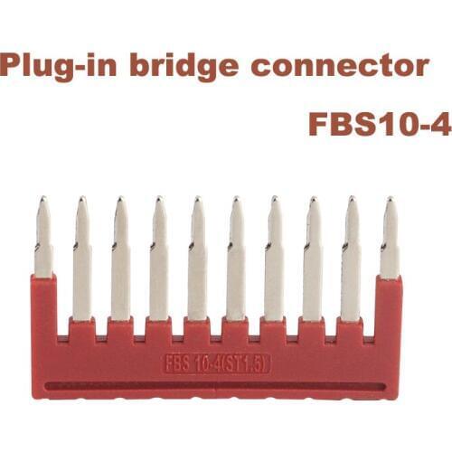 FBS10-4 Spring Terminal central connector ST-1.5 din rail terminals block bornier Plug-in bridge center short connection strip