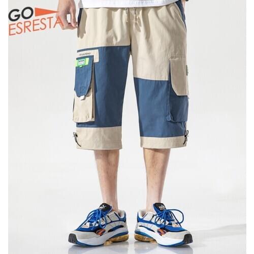 GOESRESTA 2020 Summer New Men Shorts Large Size Loose Streetwear Joggers Hip-hop Casual Lightweight Sport Cargo Pants Men