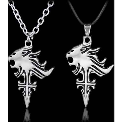 Game Jewelry Final Fantasy VIII 8 Neckalce Sleep Lion Head Squall Griever Pendants Necklace Men Cosplay Gift -30