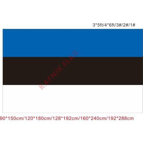 KAFNIK,free shipping 90x150cm/128*192cm/160*240cm/192*288cm big flags Estonia flag for Indoor Outdoor Decorative