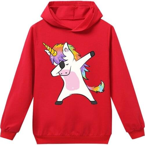 Unicorn spring and autumn children clothing hooded sweater big boys and girls sports and leisure home fashion sweaters costume