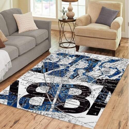 ABBA Stockholm Map Carprt Rug for Living Room Bedroom Decoration Home Non-slip Rugs Floor Mat Dropshipping