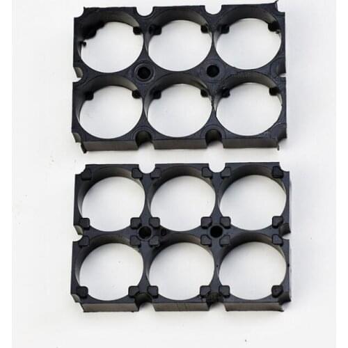 18650 2*3 Batteries Holder Bracket Cell Safety Anti Vibration Plastic Cylindrical Battery Brackets For 18650 Lithium Batteries