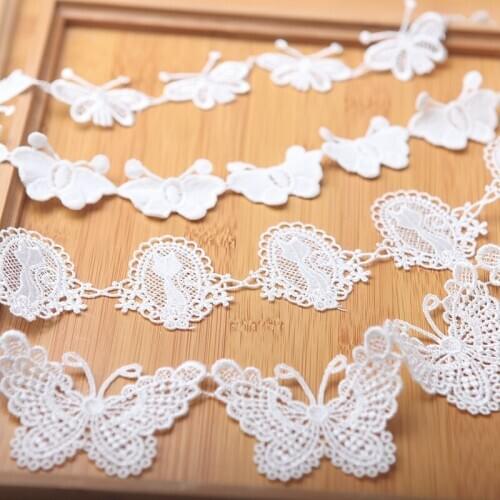 Lace Ribbon 2Yard/Lot Polyester Lace Trim Fabric Handcraft Embroidered Sewing DIY Costume Lace Decoration 19526