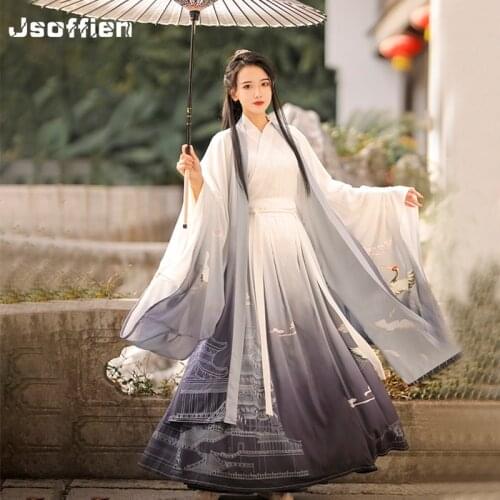 Summer Thin Hanfu Dress Woman Traditional Swordsman Cosplay Clothing Chinese Folk Dance Wear White Fairy Movie Outfit