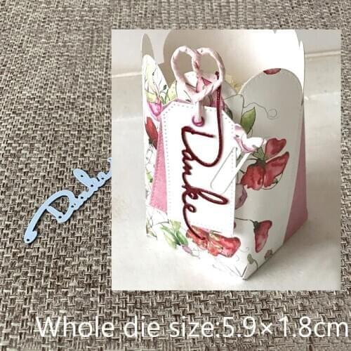 XLDesign Craft Metal Cutting Die cut dies German Thank you letters scrapbooking Album Paper Card Craft Embossing die cuts